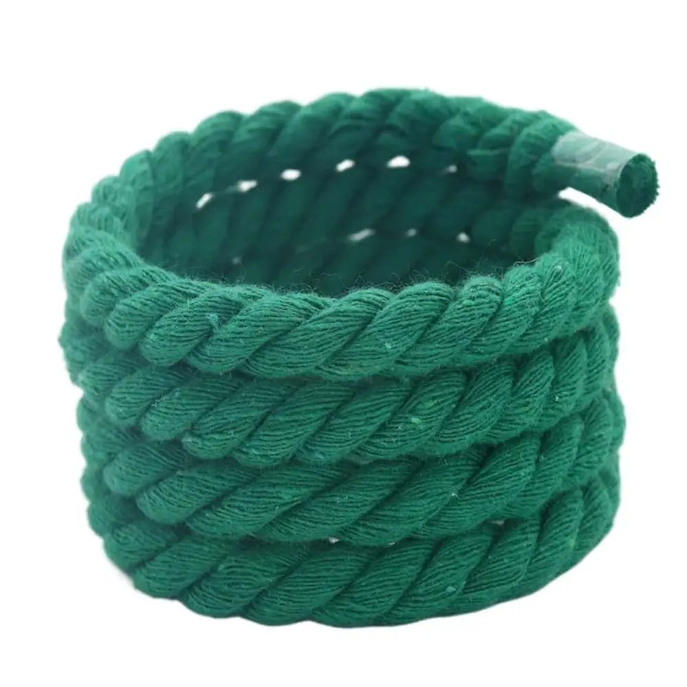 Thick Rope Shoelaces – 2PCS Premium Cotton/Polyester • 120cm • 10 Colors